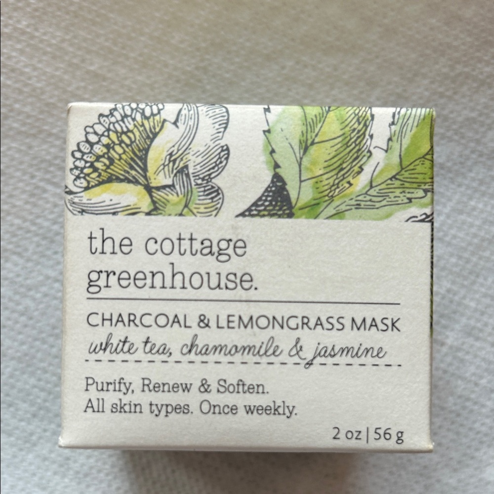 The Cottage Greenhouse Charcoal & Lemongrass Mask